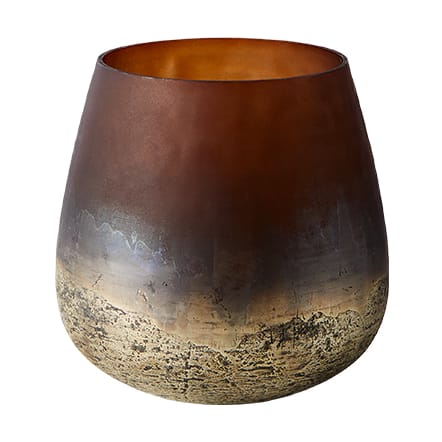 Lana maljakko Ø15x15 cm - Brown-gold - MUUBS