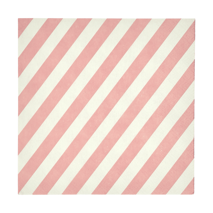 Check & Stripes paperinenäliina 25x25 cm 20-pack - Beige - Muurla