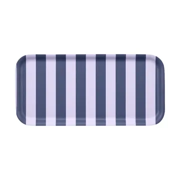 Checks & Stripes -tarjotin 13 x 27 cm - Lilac-blue - Muurla