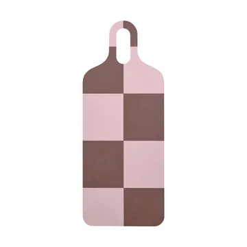 Checks & Stripes -tarjotin 13 x 33 cm - Brown-pink-green - Muurla