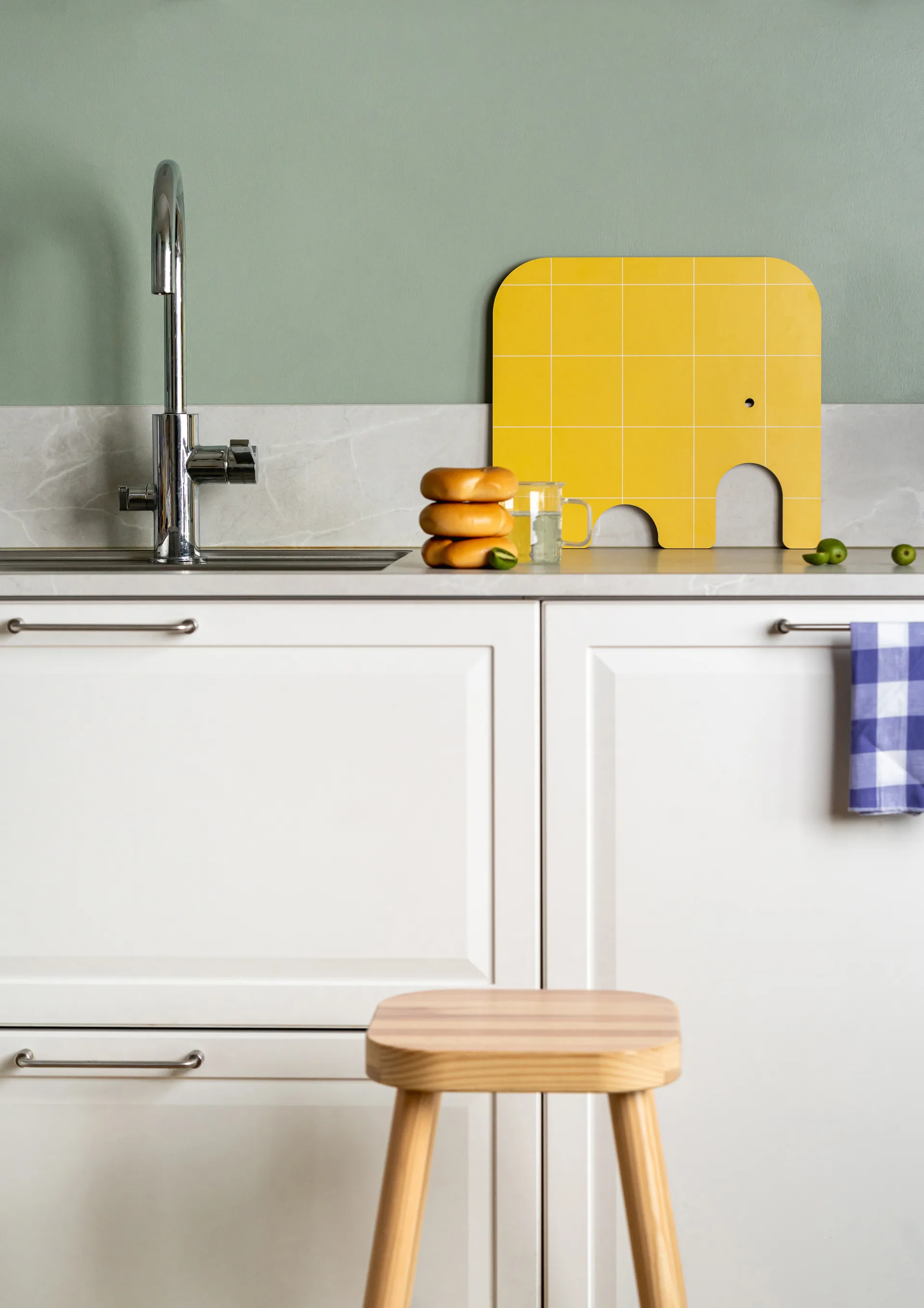 Elephant Chop & Serve leikkuulauta L, Yellow Muurla