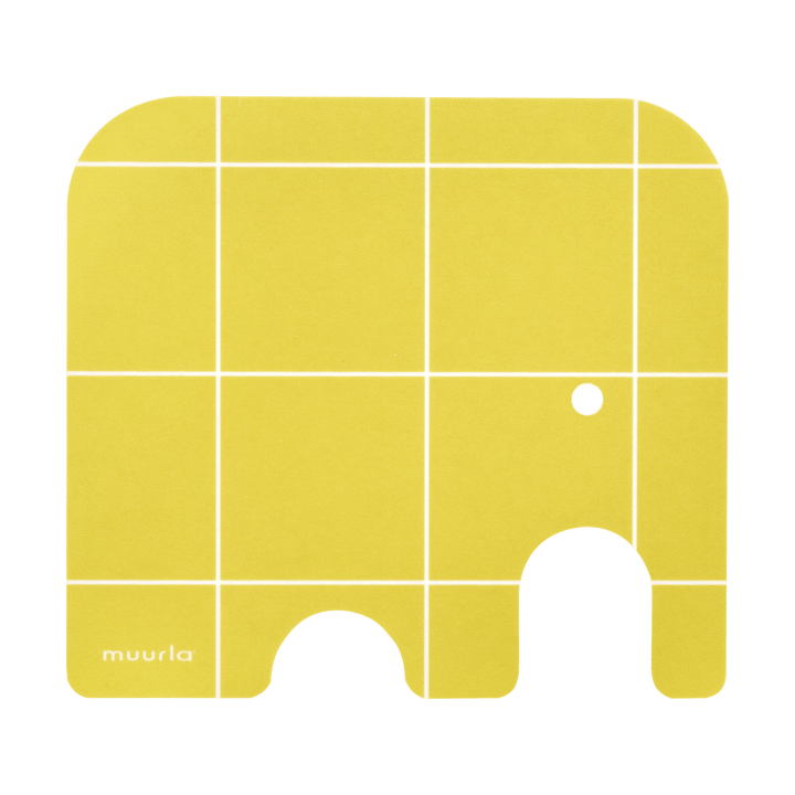 Elephant lasinalunen 11x10 cm - Keltainen - Muurla