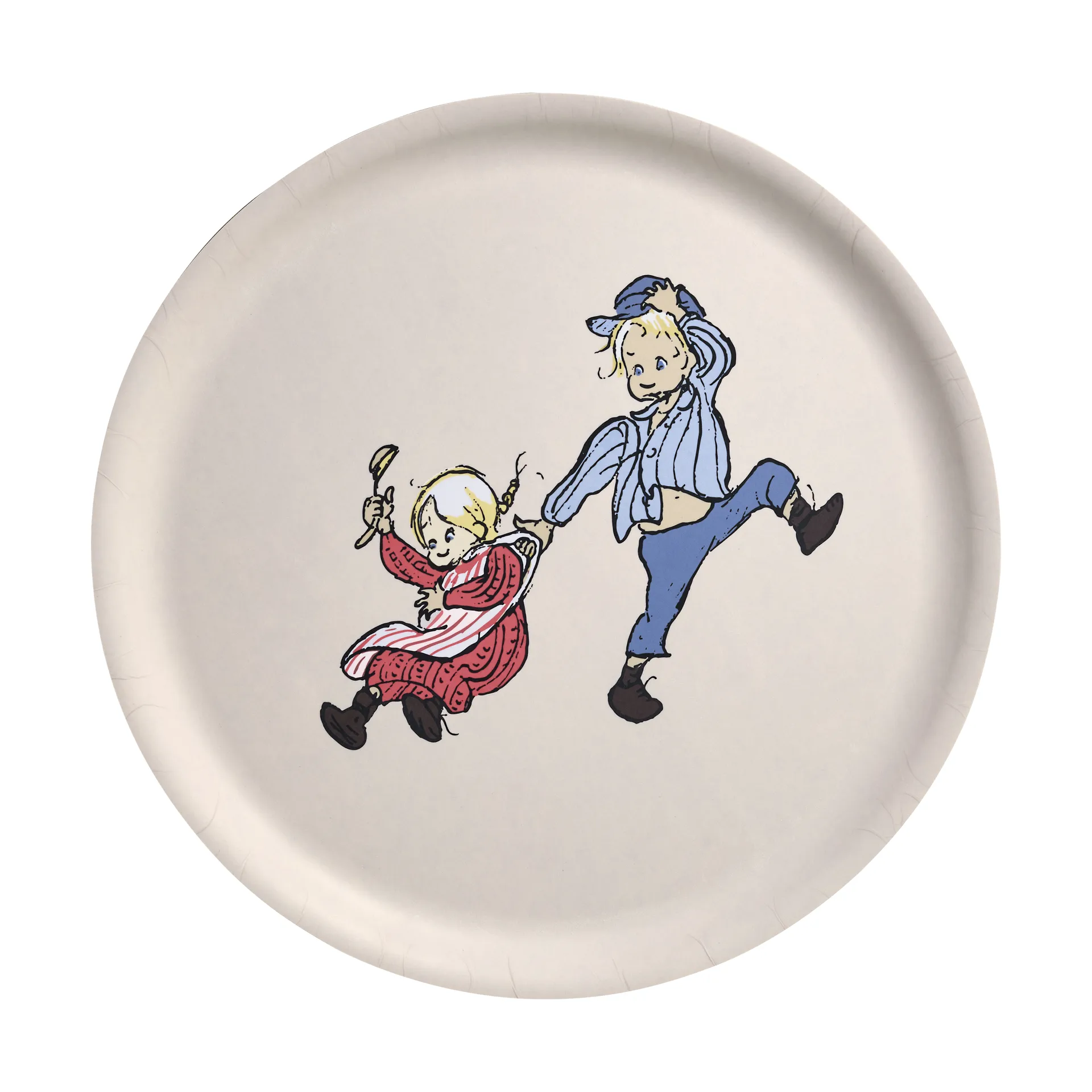 Emil ja Ida tarjotin Ø35 cm, Valkoinen Muurla