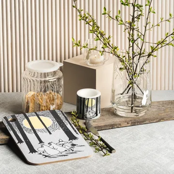 In the Woods -lasipurkki silikonikannella 17 cm - Kirkas-valkoinen - Muurla