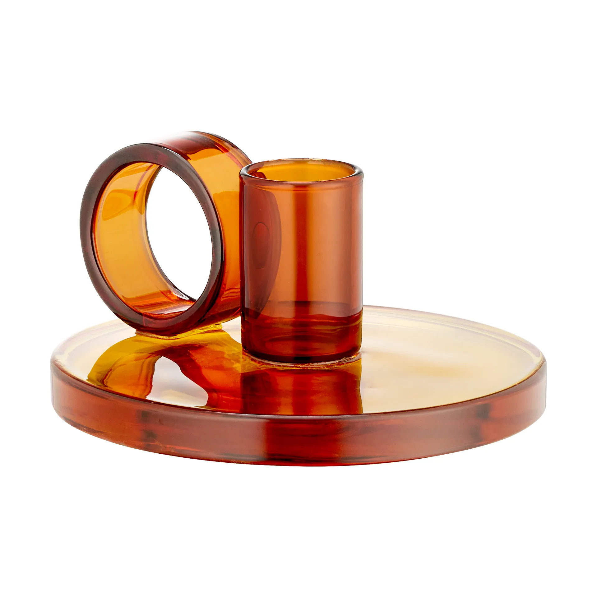 Loop kynttilänjalka Ø11 cm, Amber Muurla