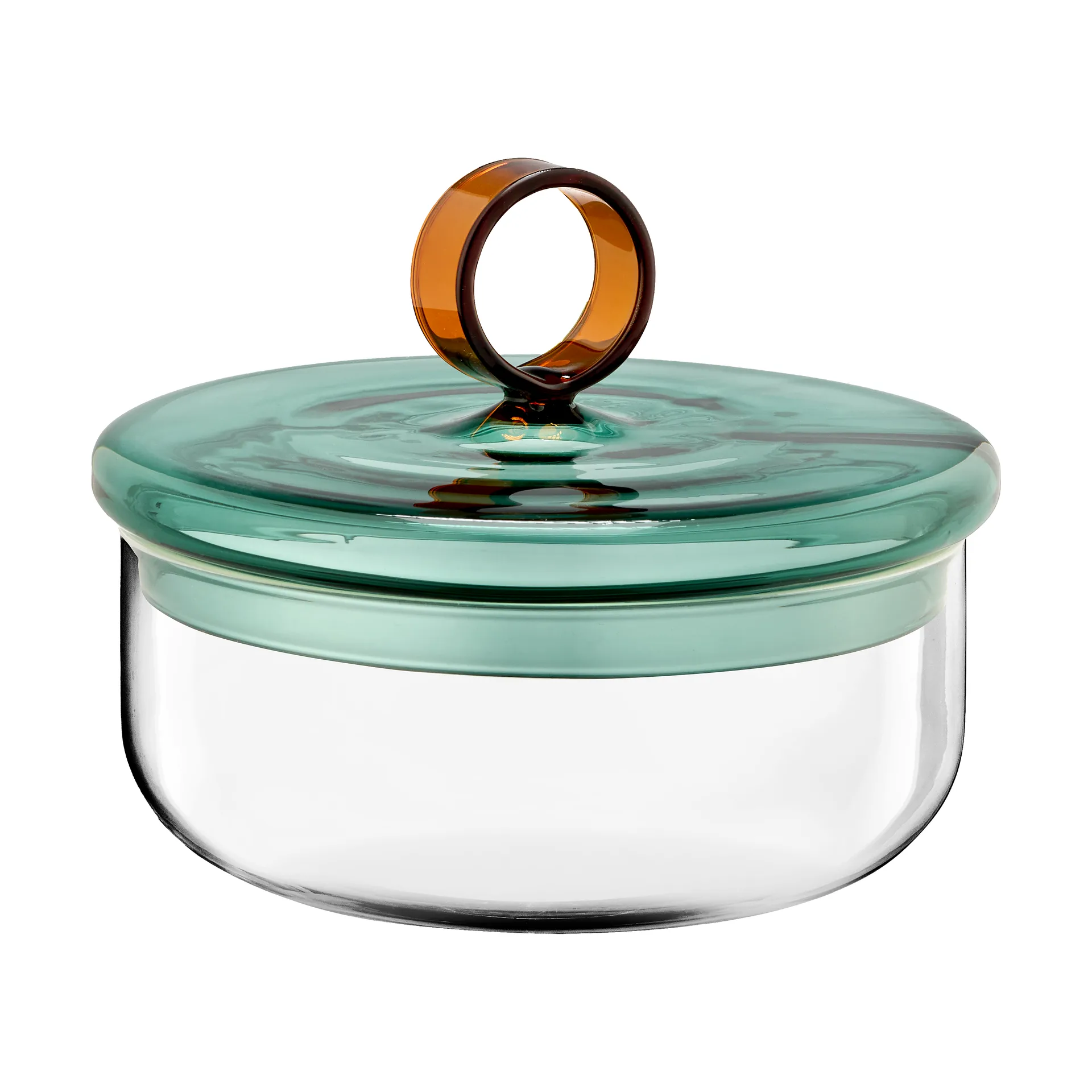 Loop matala kulho kannella Ø15 cm, Kirkas teal amber Muurla