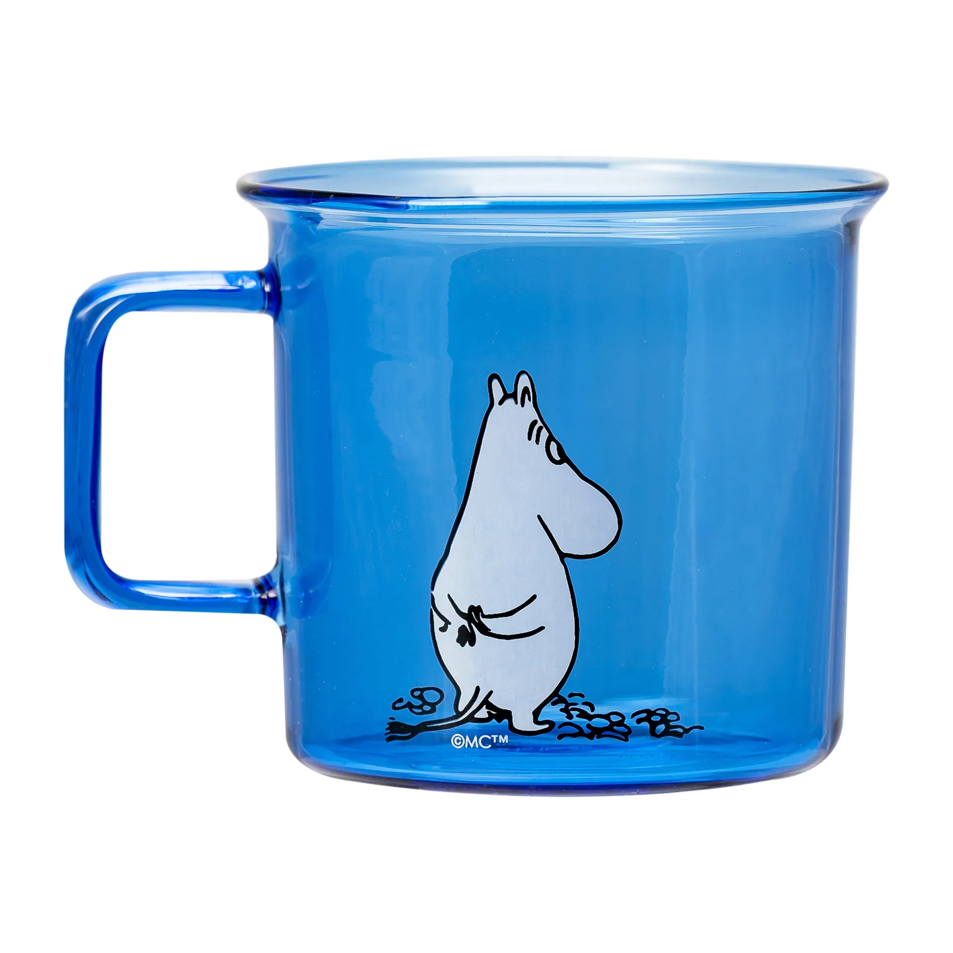 Moomin lasimuki 35 cl, Sininen Muurla