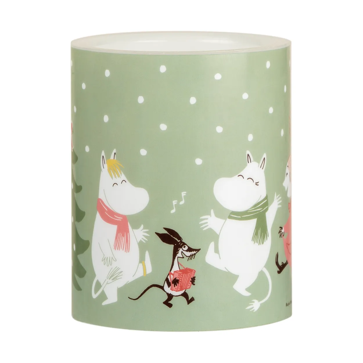 Muurla Moomin LED-pöytäkynttilä 12,5 cm Festive spirits