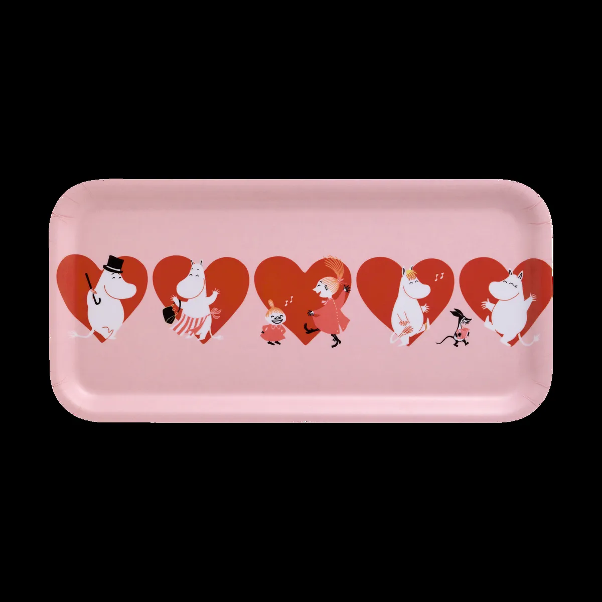 Muurla Moomin tarjotin 13x27 cm Sydän