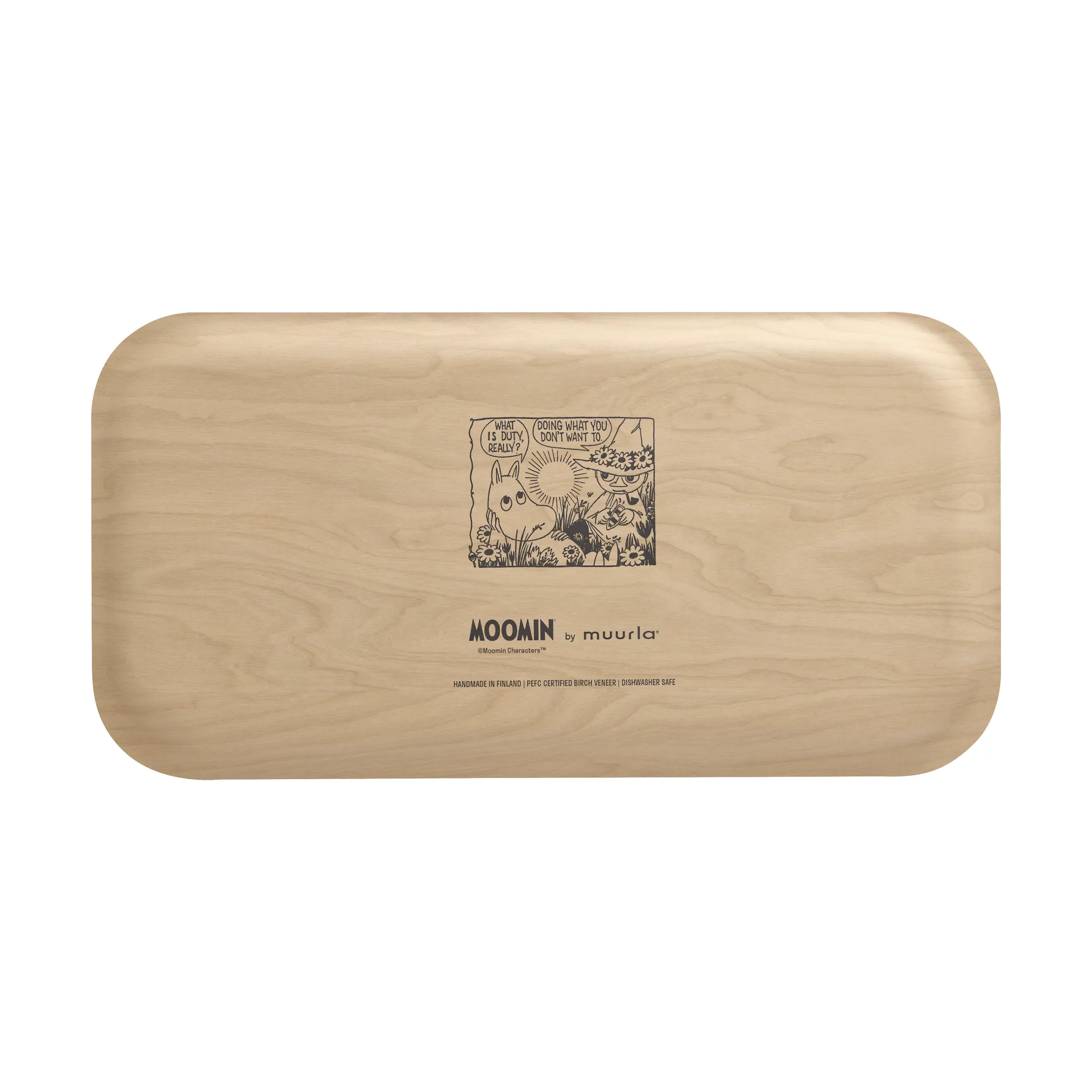 Moomin tarjotin 22x43 cm, Puutarhassa Muurla