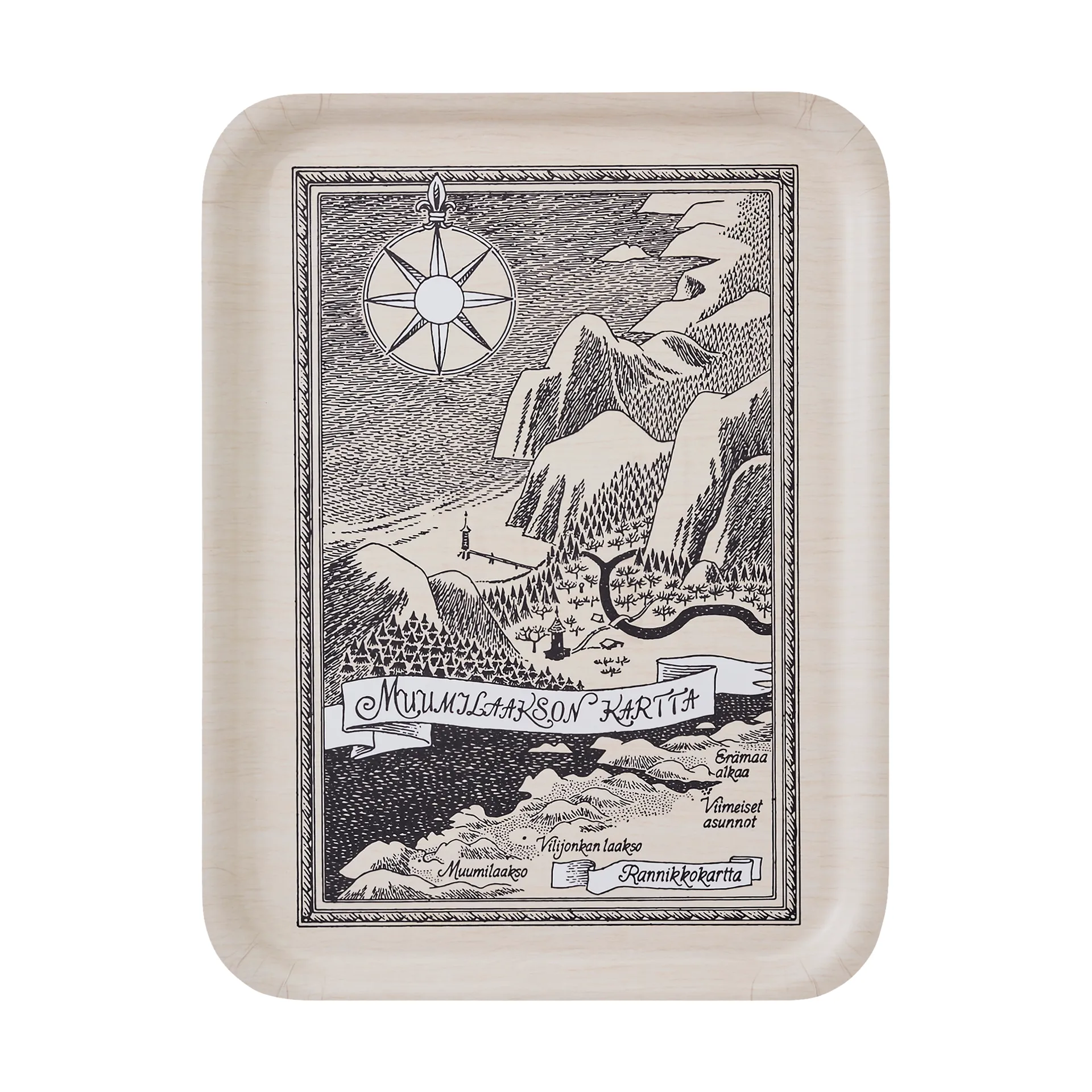 Moomin tarjotin 32x42 cm, Finnish Moominvalley map Muurla
