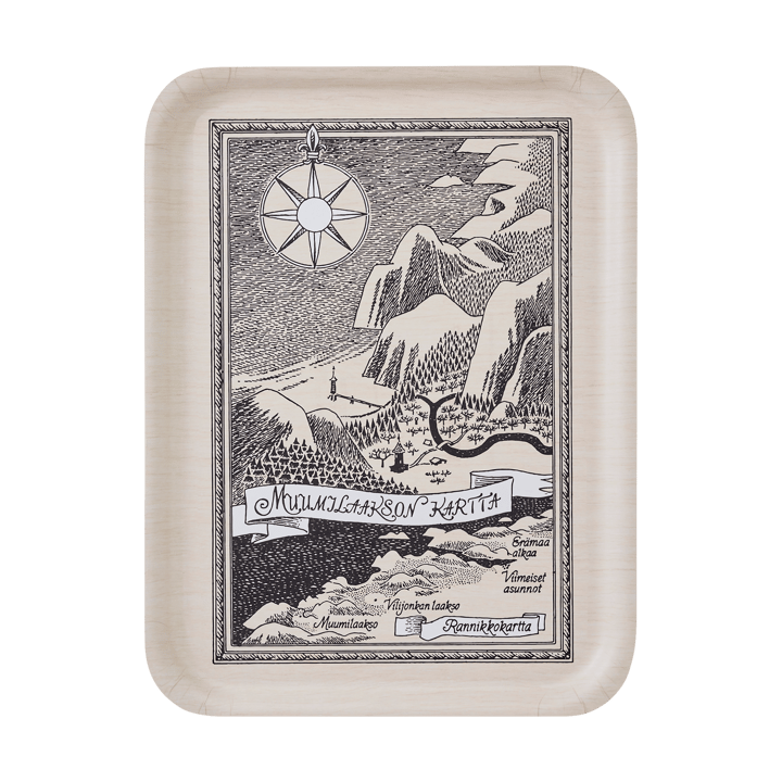 Moomin tarjotin 32x42 cm - Finnish Moominvalley map - Muurla