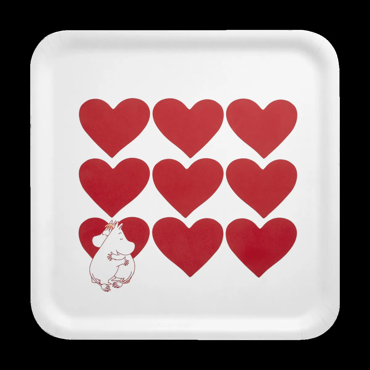 Muurla Moomin tarjotin 33x33 cm Sydän