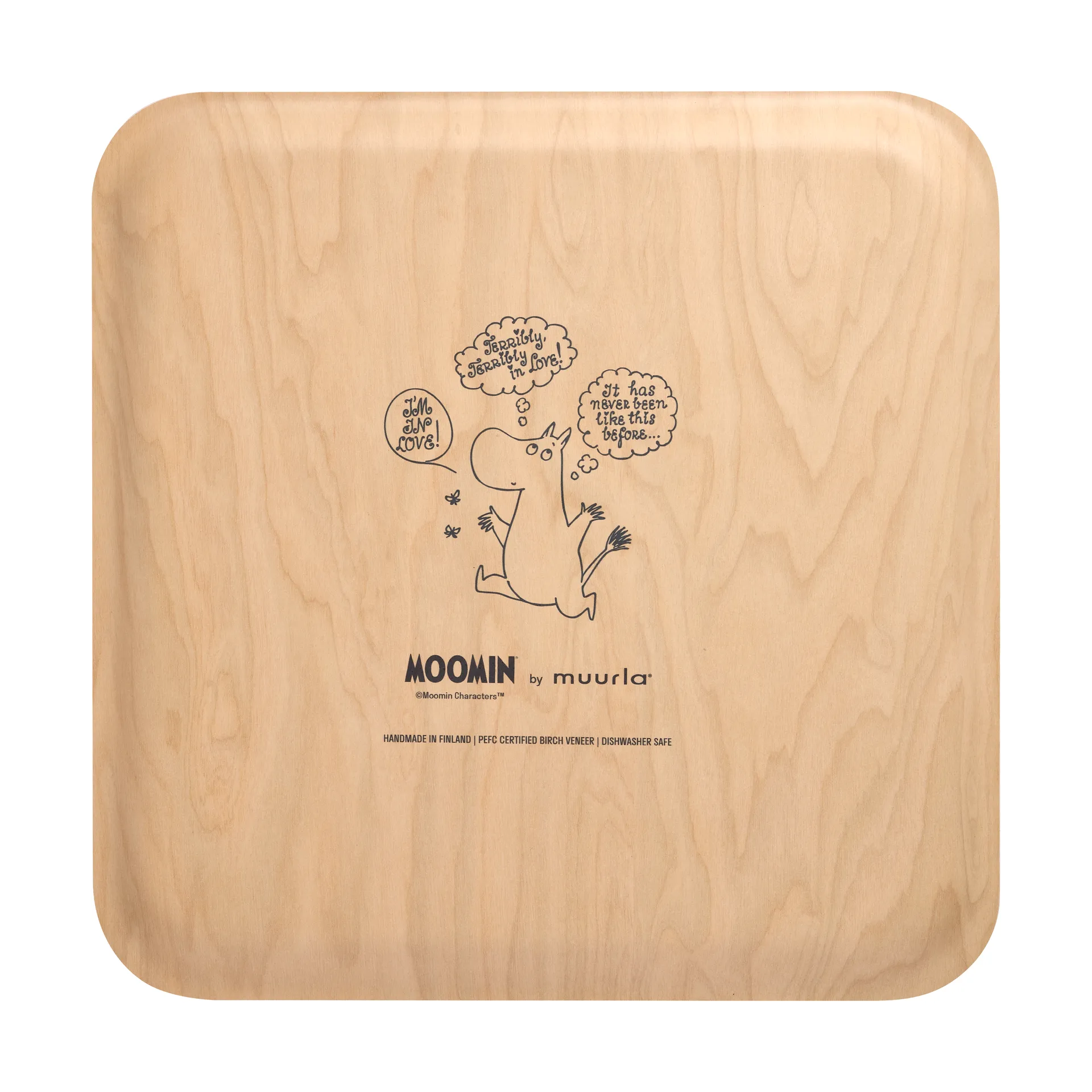 Moomin tarjotin 33x33 cm, Sydän Muurla