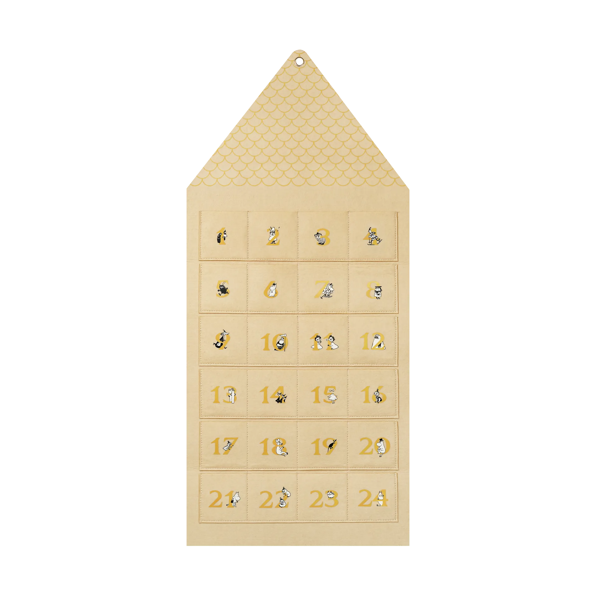 Moominhouse adventtikalenteri 45x100 cm, Beige Muurla
