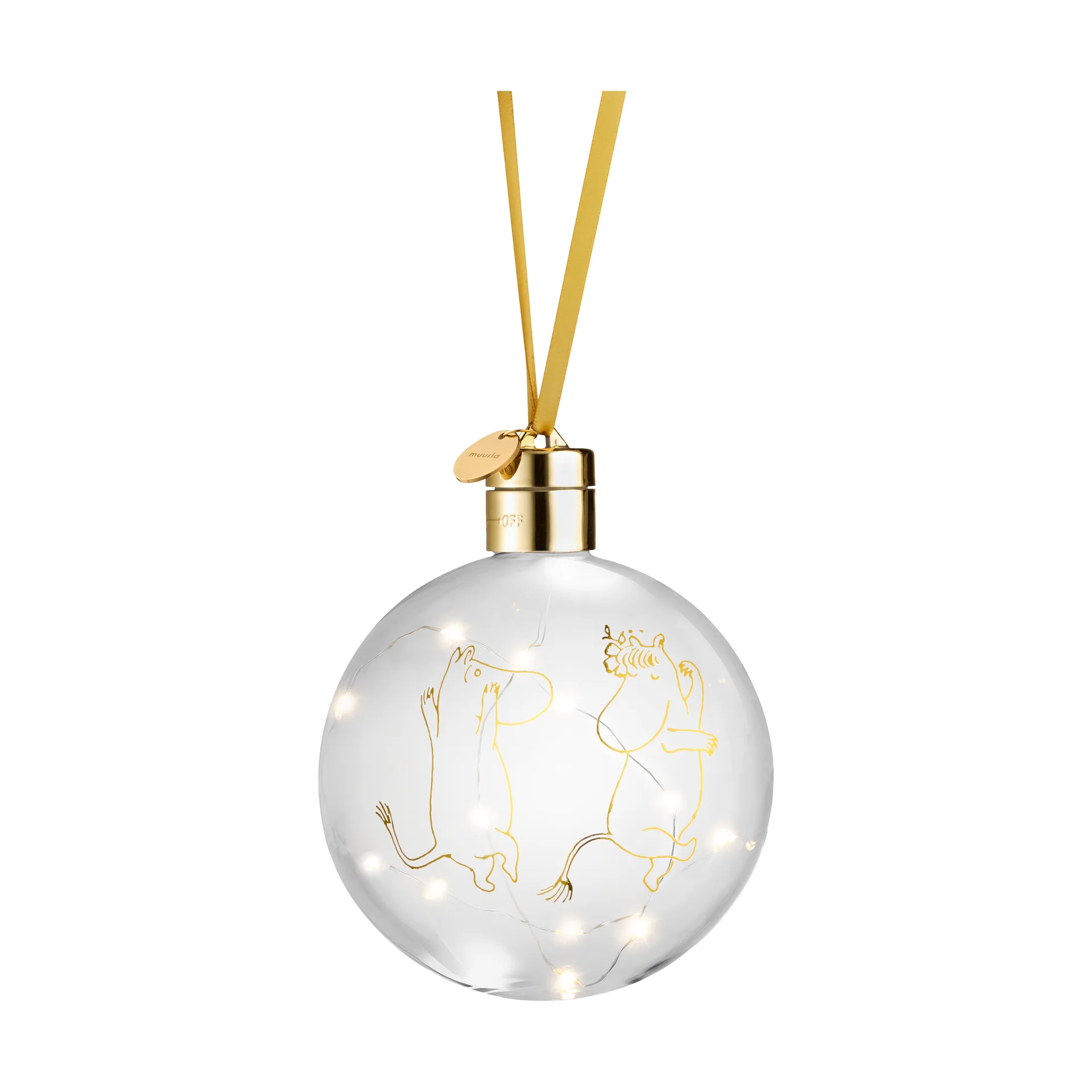 Mumin 80 joulukuulakoriste LED-lampulla Ø11 cm, Kirkas Muurla