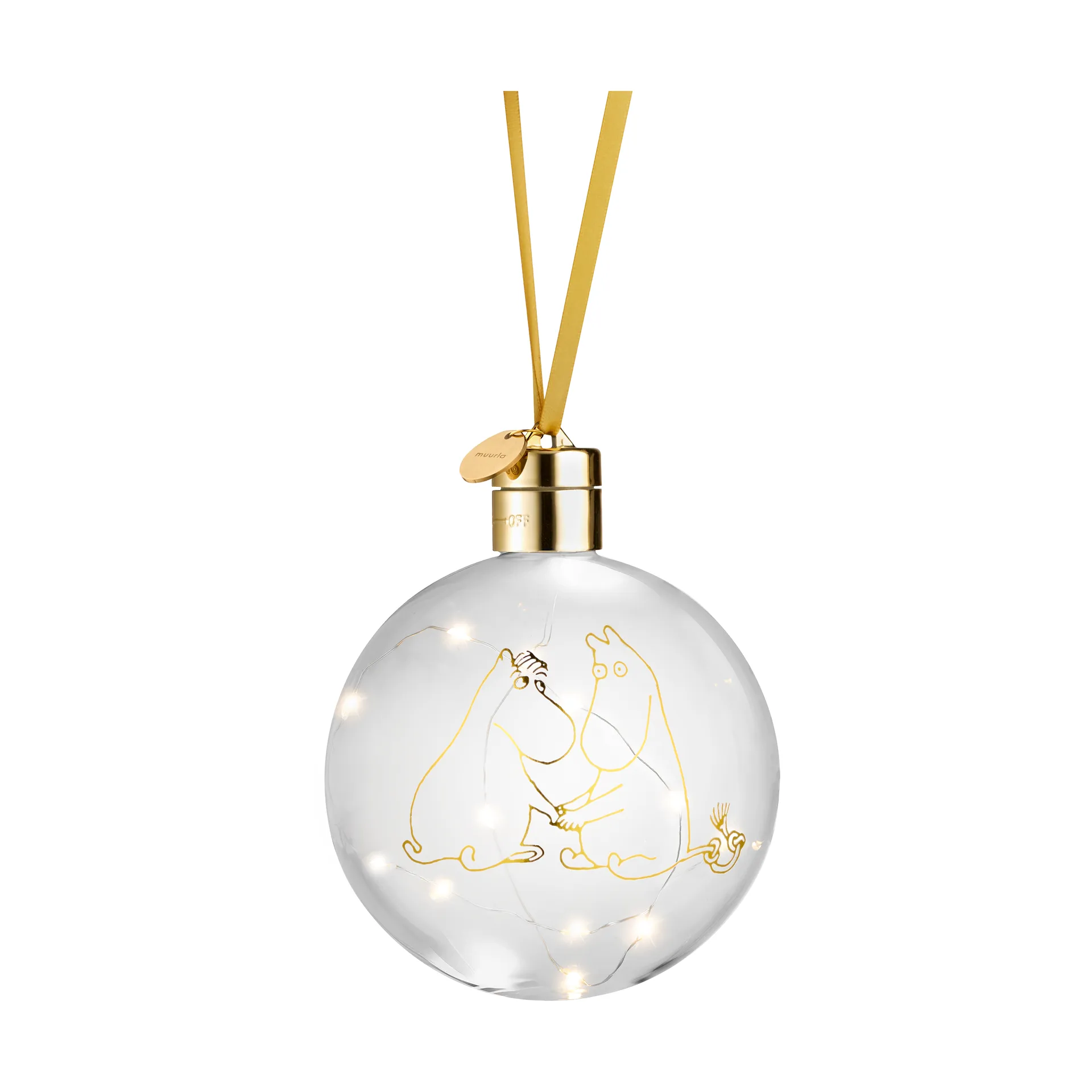 Mumin 80 joulukuulakoriste LED-lampulla Ø11 cm, Kirkas Muurla