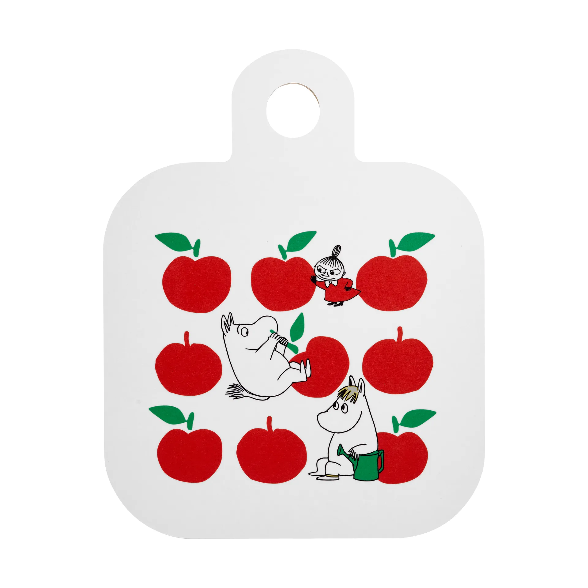 Mumin Chop & Serve leikkuulauta 25x32 cm, Iloiset omenat Muurla