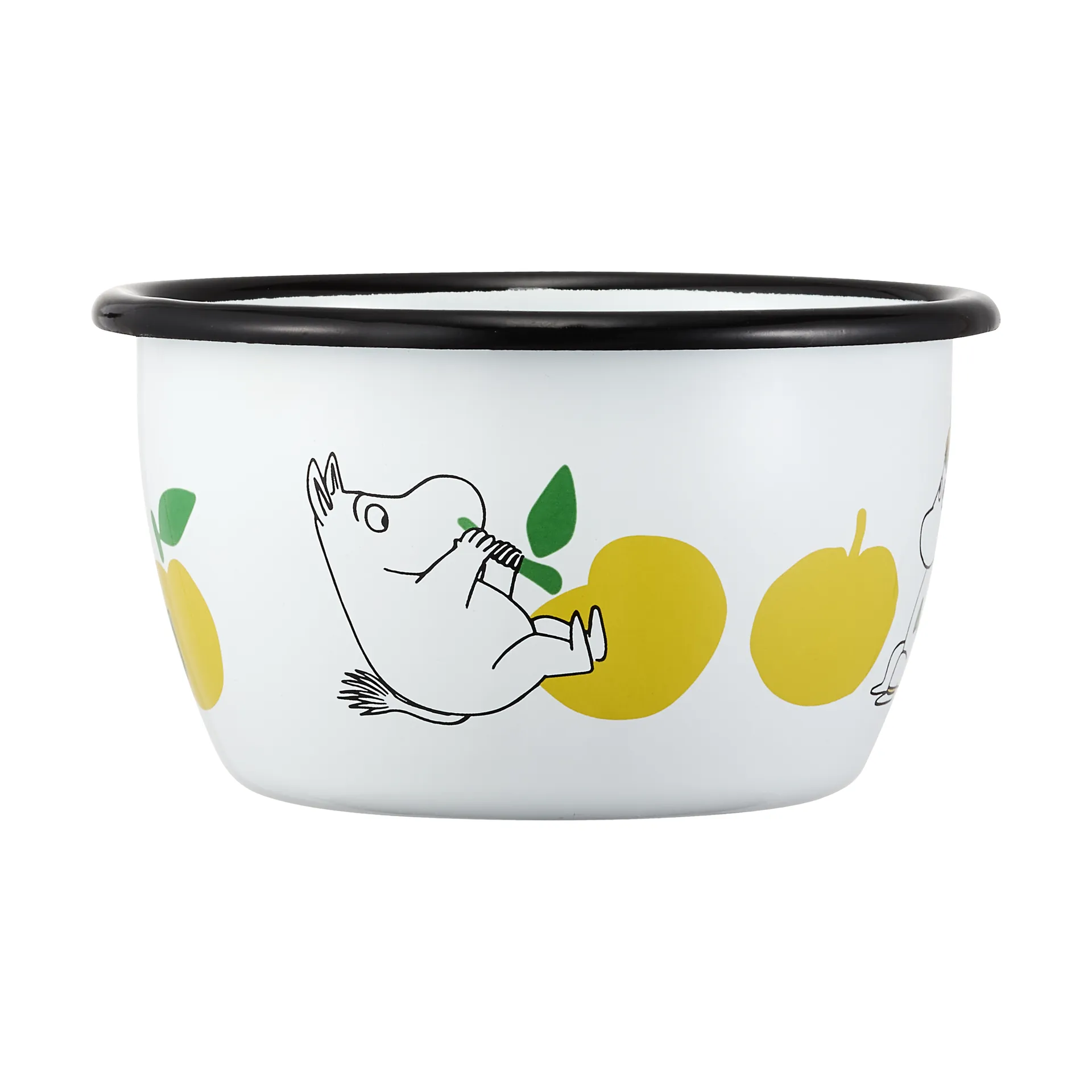 Mumin emalikulho 30 cl, Joyfull Apples keltainen Muurla