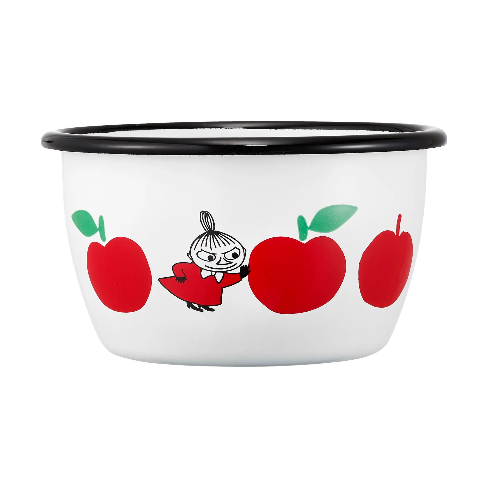 Mumin emalikulho 30 cl, Joyfull Apples-punainen Muurla