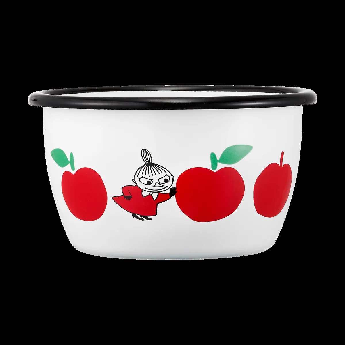 Muurla Mumin emalikulho 30 cl Joyfull Apples-punainen