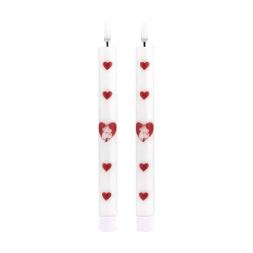 Mumin LED-kruunukynttilä 25 cm - Heart, 2-pack - Muurla
