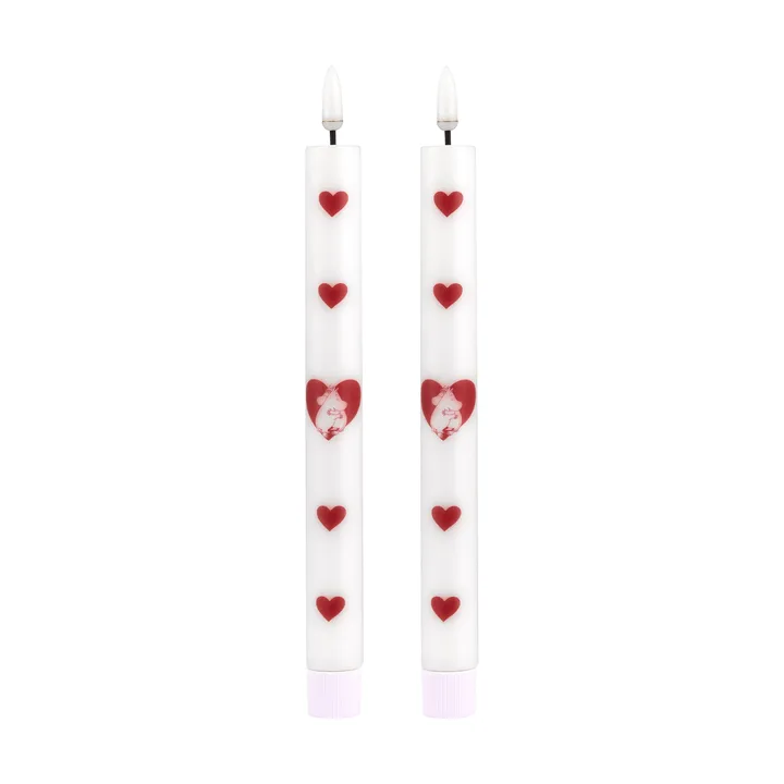 Mumin LED-kruunukynttilä 25 cm - Heart, 2-pack - Muurla