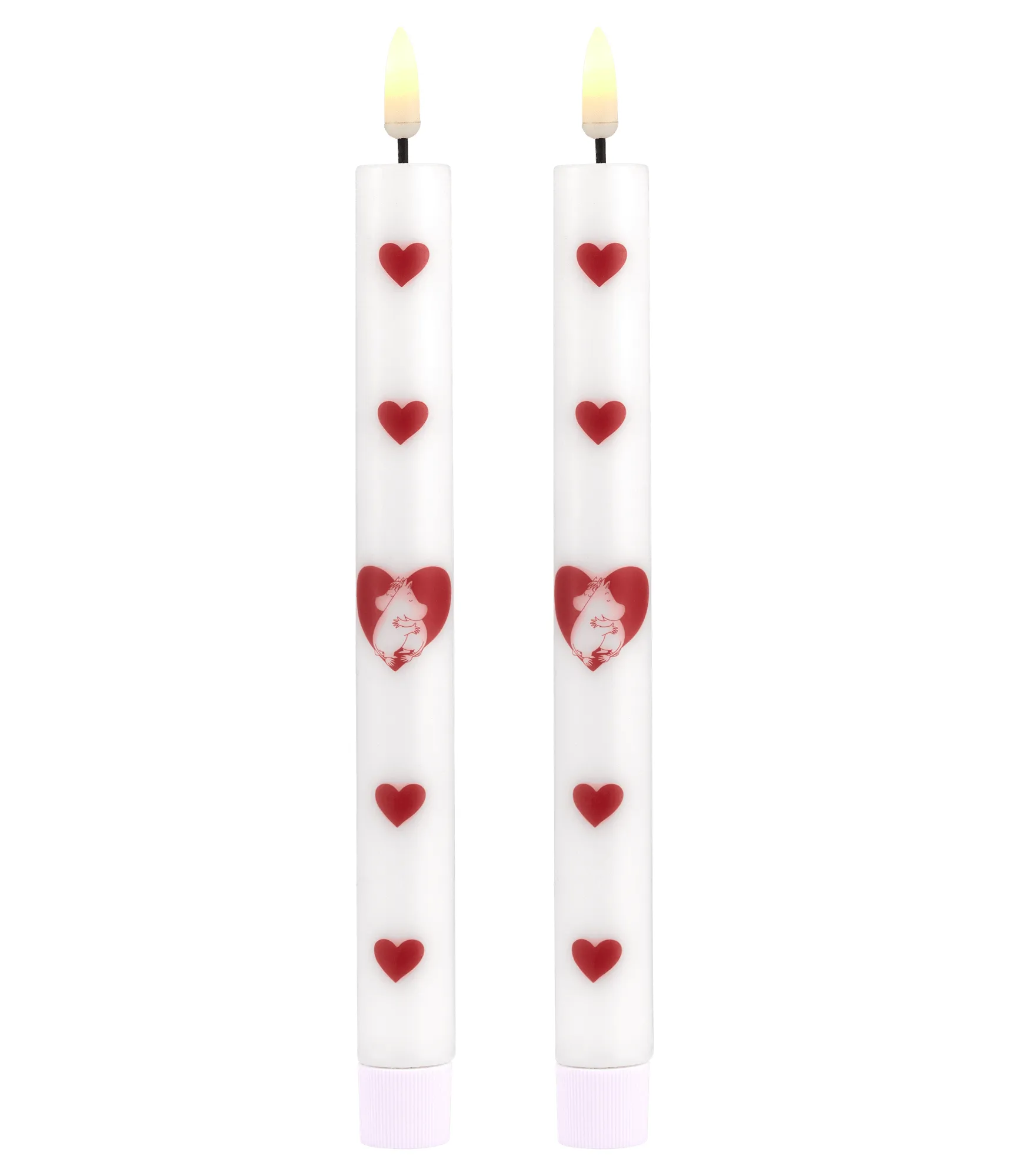 Mumin LED-kruunukynttilä 25 cm, Heart, 2-pack Muurla