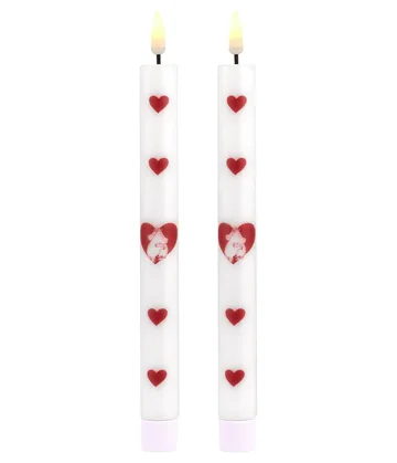 Mumin LED-kruunukynttilä 25 cm - Heart, 2-pack - Muurla
