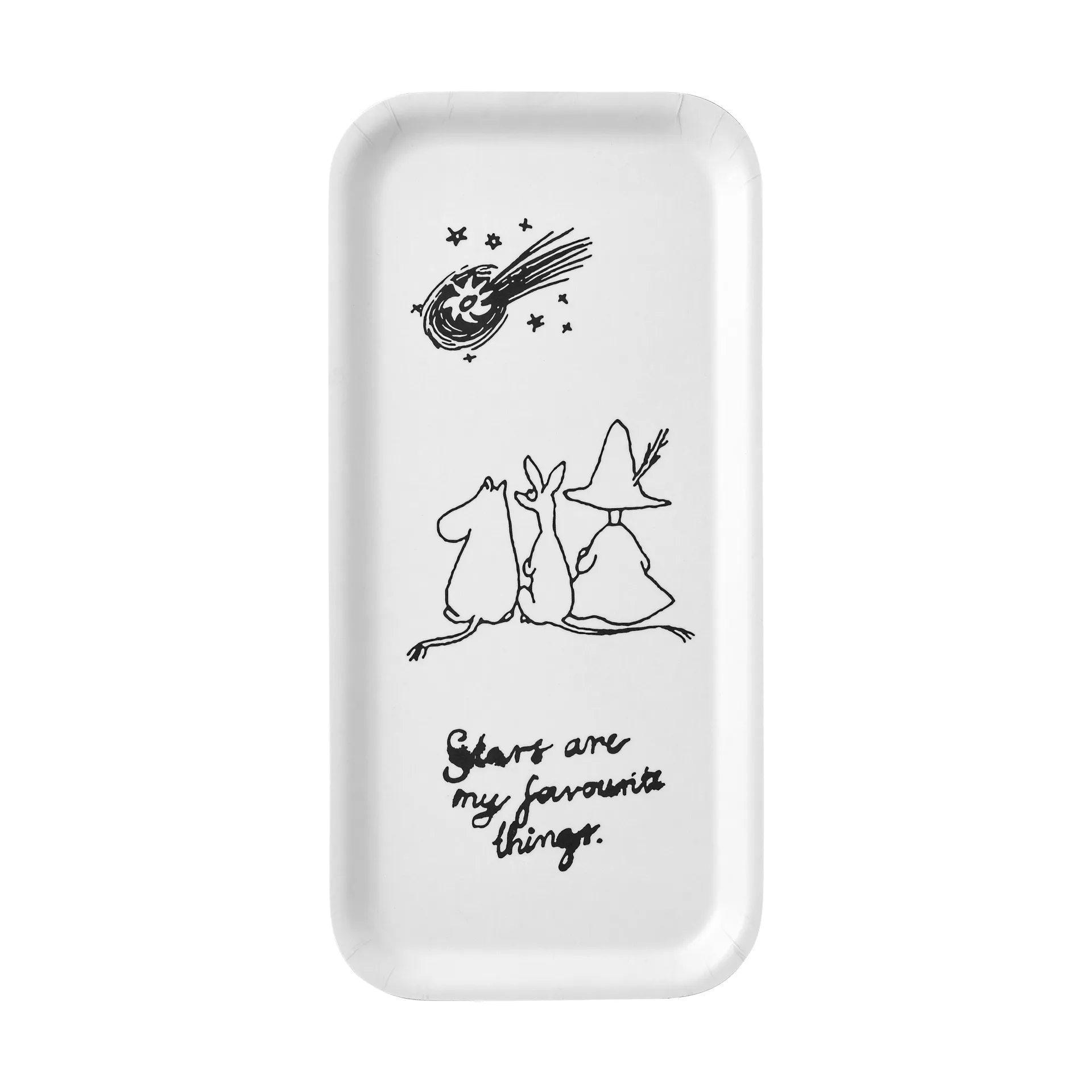 Muumi 80 tarjotin 13x27 cm, Valkoinen Muurla