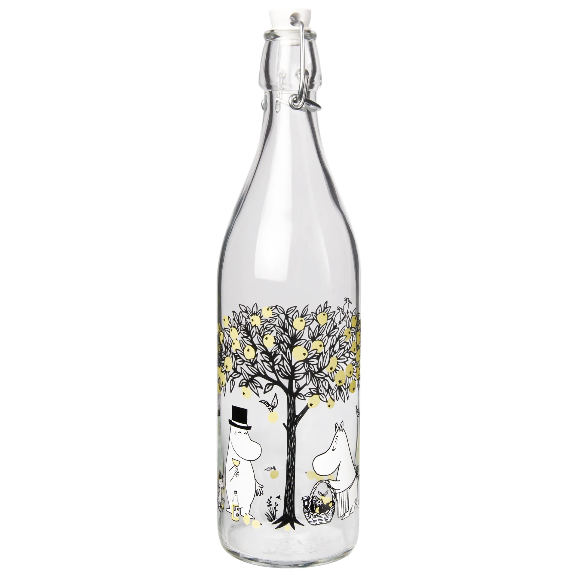 Muumi lasipullo 1 L, Apples Muurla