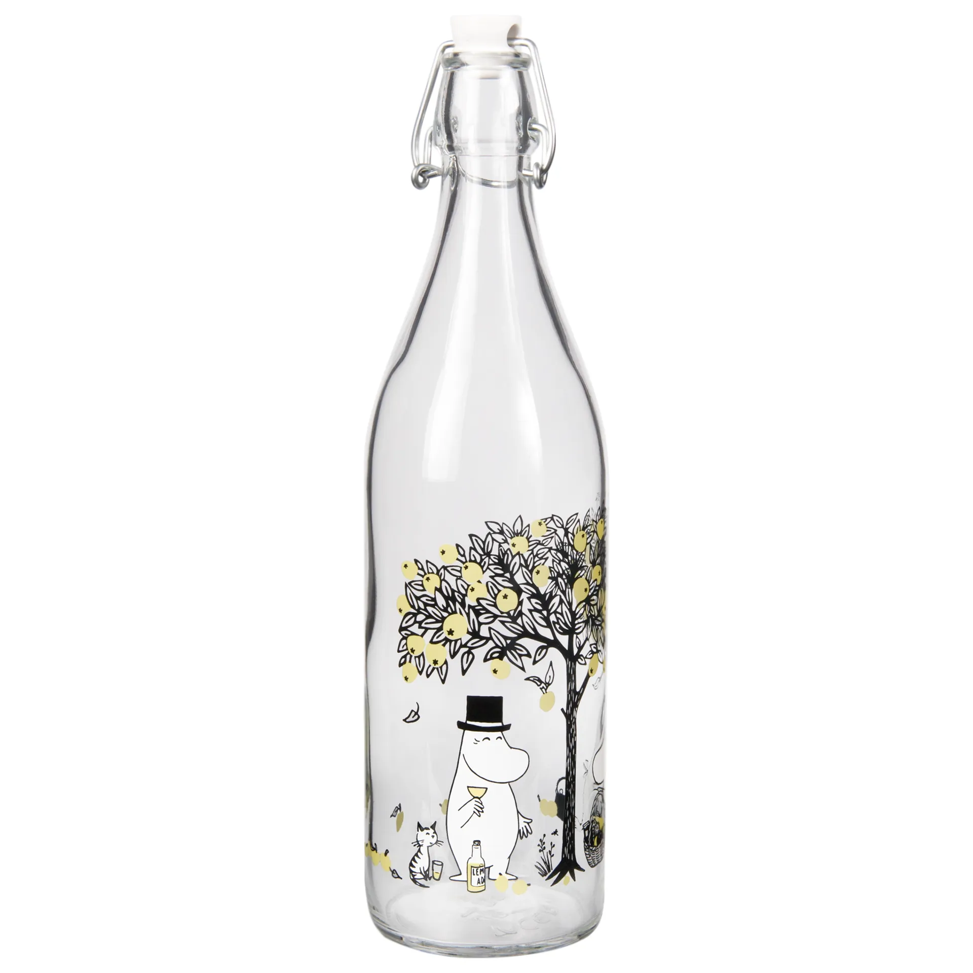 Muumi lasipullo 1 L, Apples Muurla