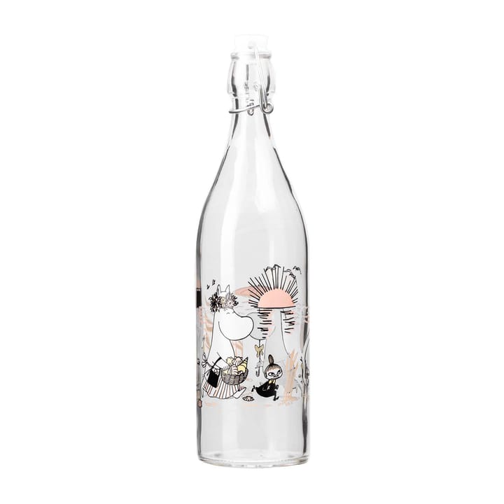 Muumi lasipullo 1 L - The Beach - Muurla