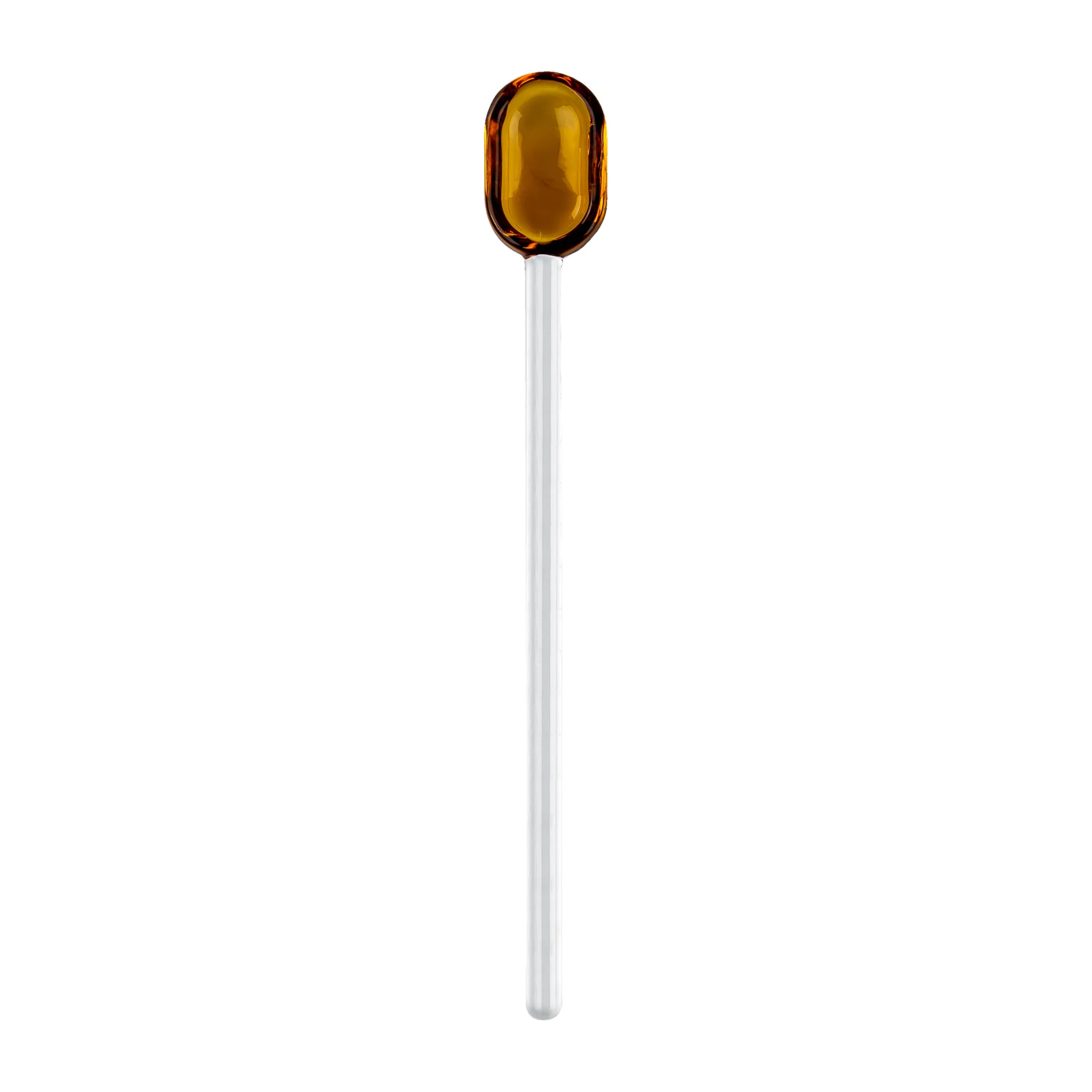Muurla lattelusikka lasi 15,5 cm, Yellow-clear Muurla