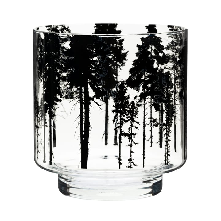 Nordic The Forest -kynttilälyhty/maljakko 17 cm, Kirkas-musta Muurla