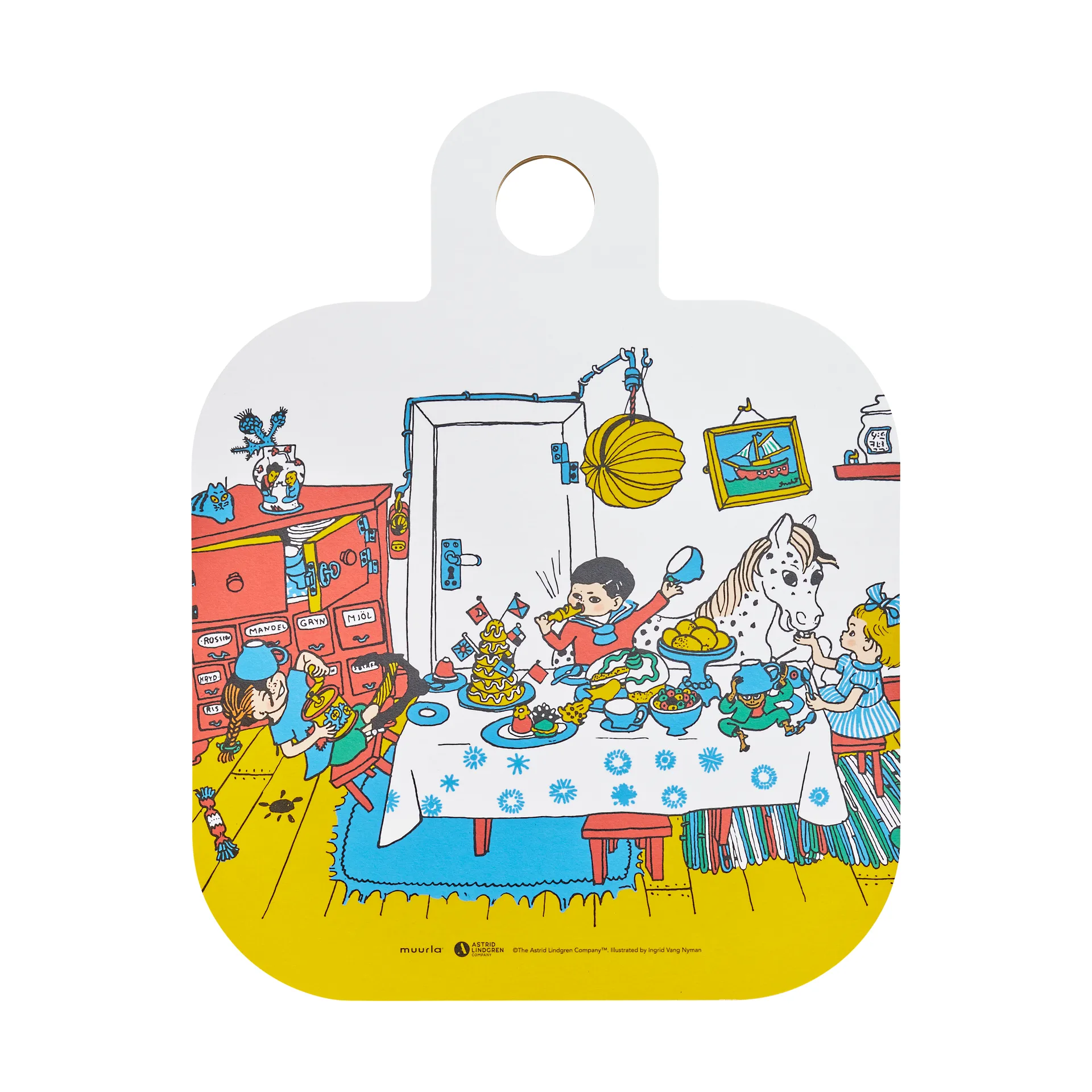 Peppi Chop & Serve leikkuulauta 25x32 cm, Peppi Pitkätossun talo Muurla