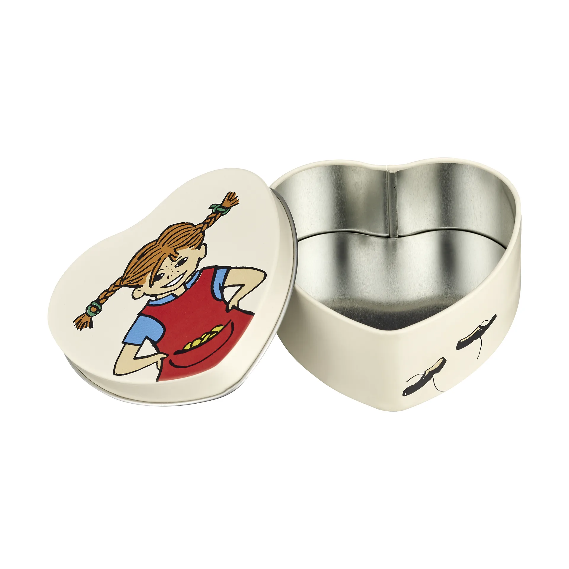 Pippi peltipurkki sydämenmuotoinen 4x10 cm, Be More Pippi Muurla