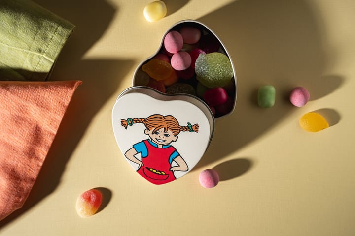 Pippi peltipurkki sydämenmuotoinen 4x10 cm, Be More Pippi Muurla