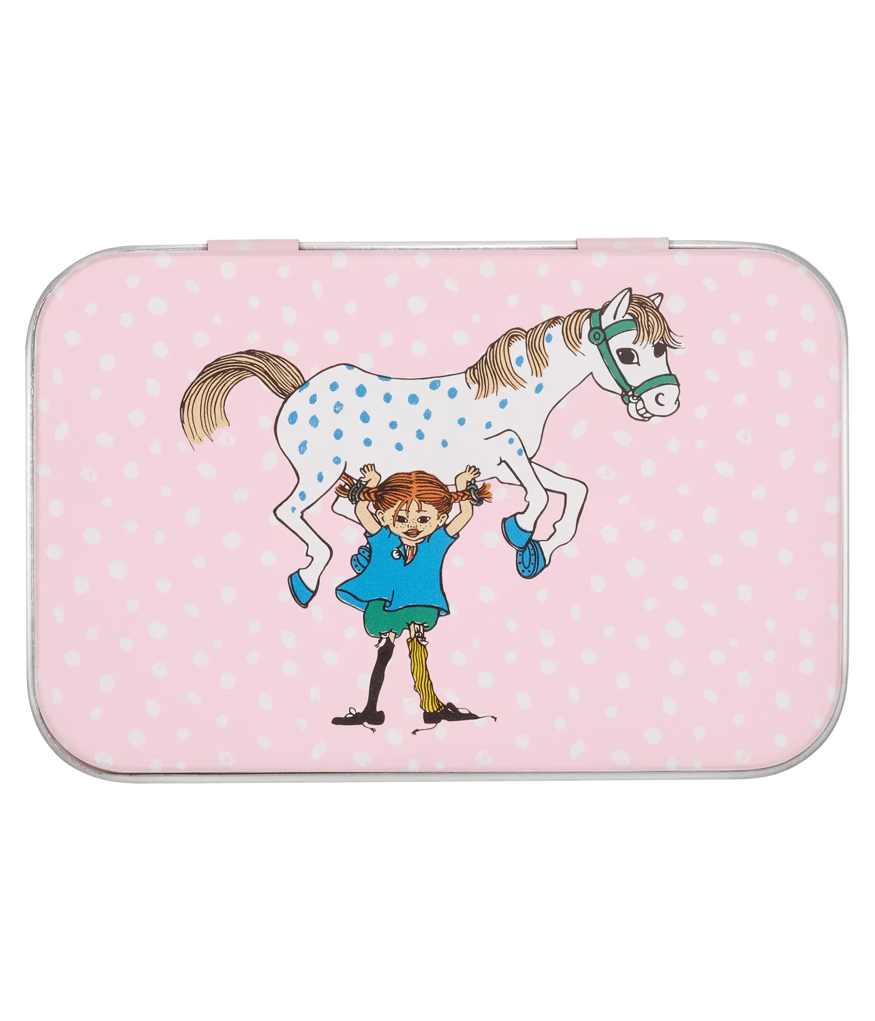 pippi peltirasia 10x6,5x3 cm, Pippi and the Horse Muurla