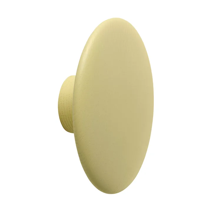 Dots Wood vaatekoukku - Keltainen-beige, Ø13 cm - Muuto