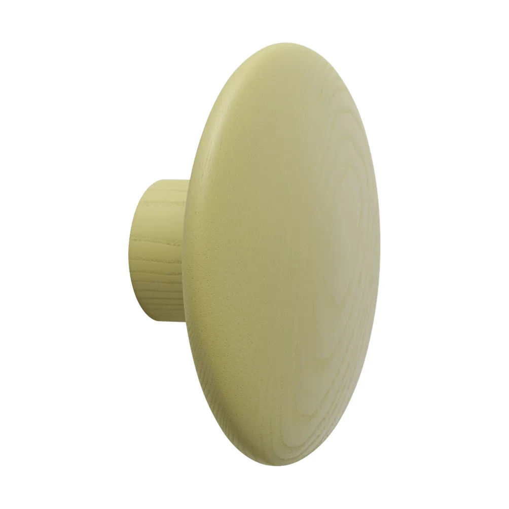 Dots Wood vaatekoukku, Light olive, Ø9 cm Muuto