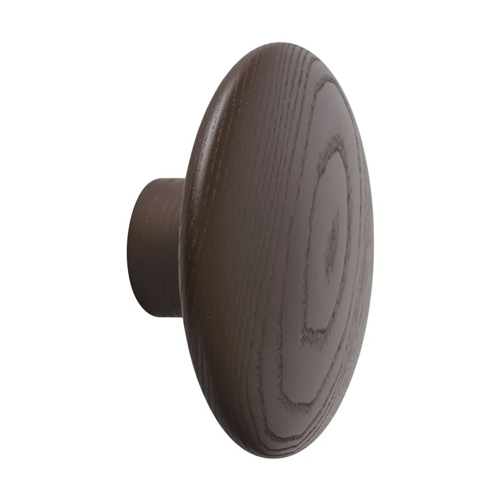 Dots Wood vaatekoukku, Ruskeanpunainen, Ø9 cm Muuto