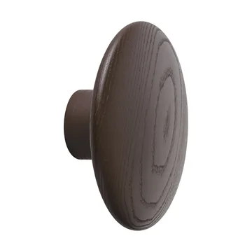 Dots Wood vaatekoukku - Ruskeanpunainen, Ø9 cm - Muuto