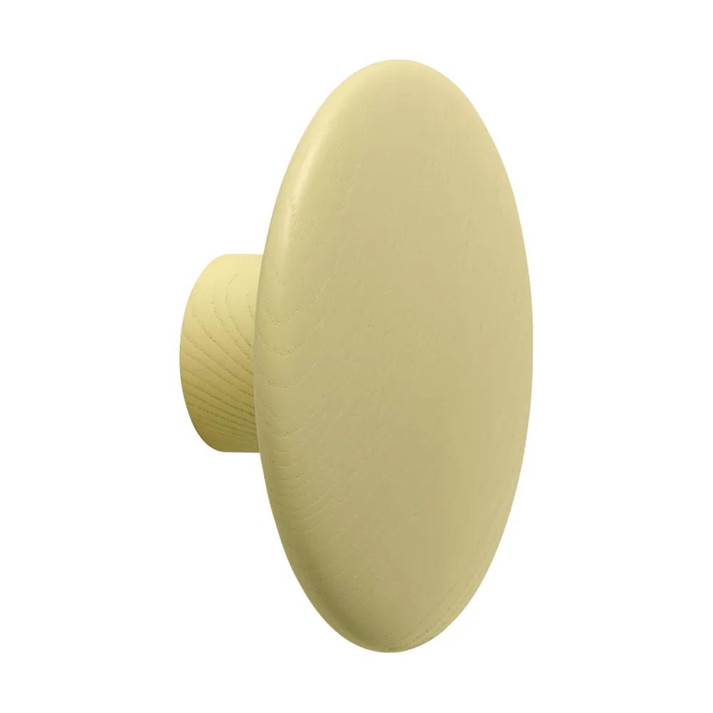 Dots Wood vaatekoukku, Yellow-beige, Ø9 cm Muuto