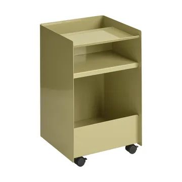 Folded Trolley rullavaunu avoin - Dark beige green 37,4x61,5x37,2 cm - Muuto