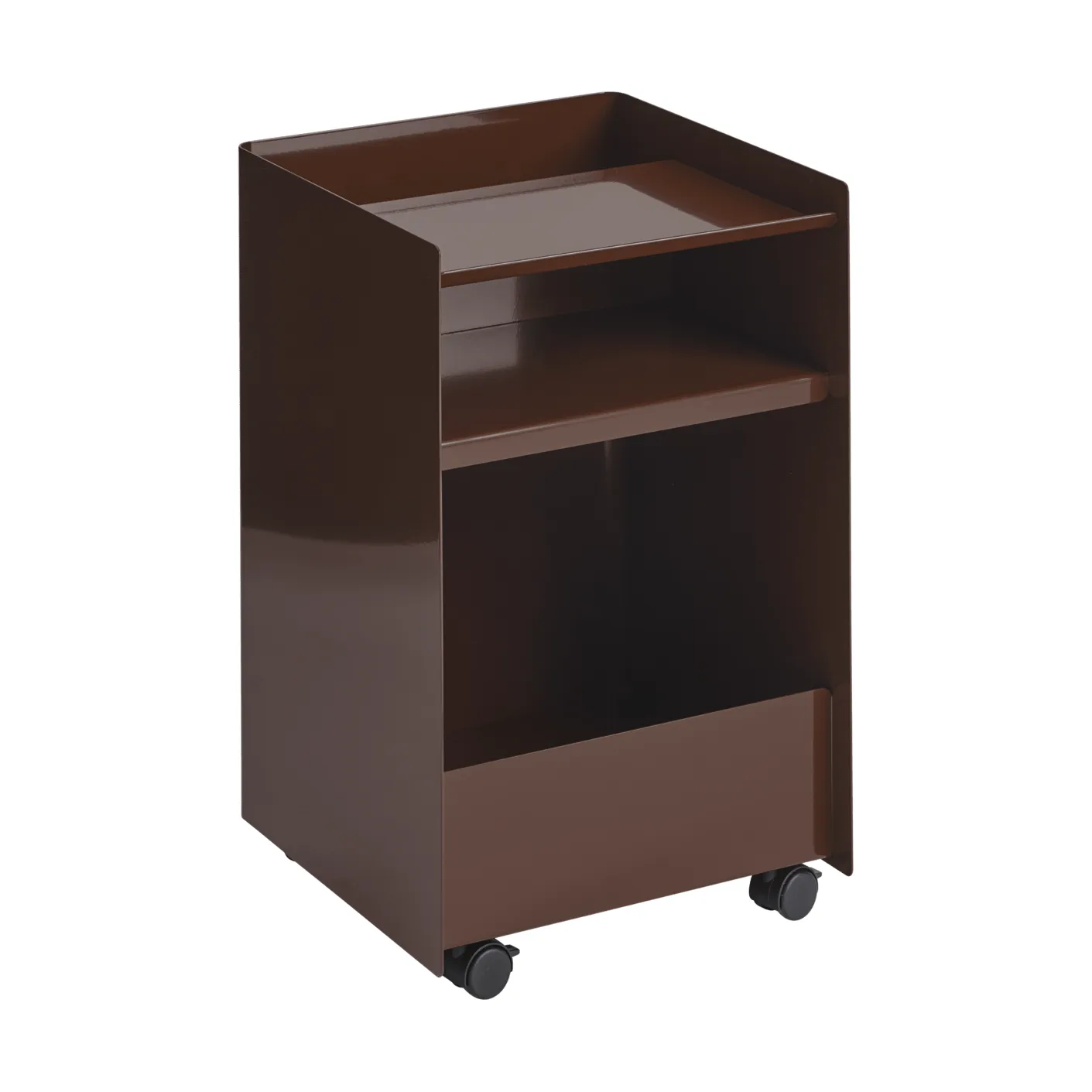 Folded Trolley rullavaunu avoin, Tummanpunainen 37,4x61,5x37,2 cm Muuto