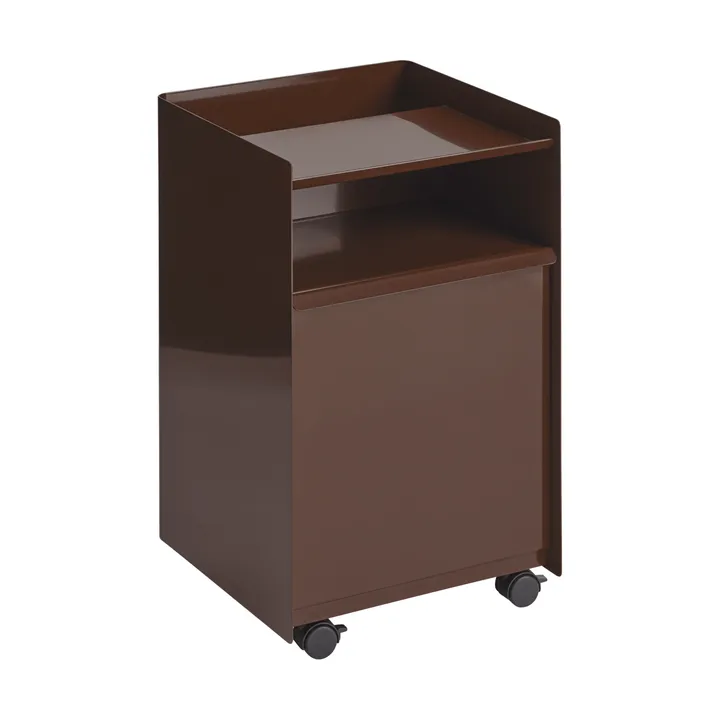 Folded Trolley rullavaunu laatikolla - Tummanpunainen - Muuto