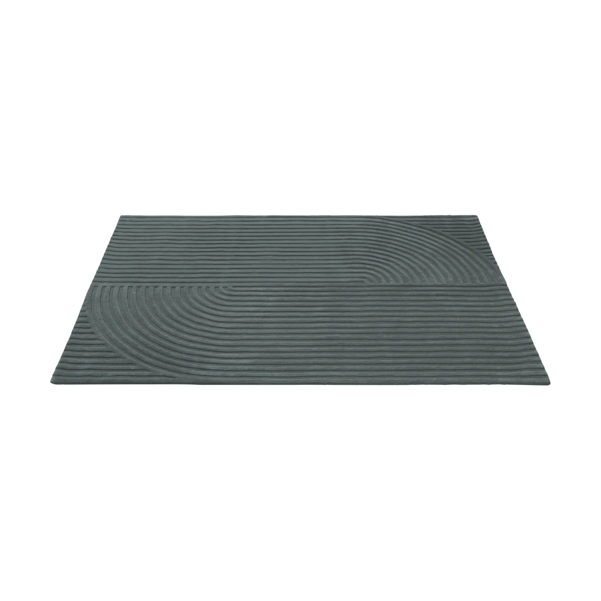 Relevo Rug Quattro villamatto, Dark green, 170x240 cm Muuto