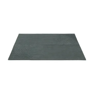 Relevo Rug Quattro villamatto - Dark green, 170x240 cm - Muuto
