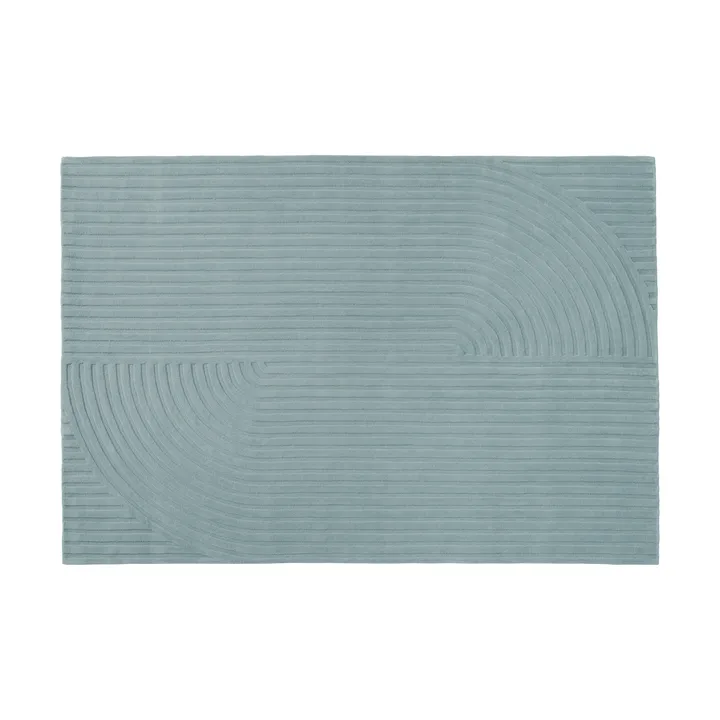 Relevo Rug Quattro villamatto - Sage green, 170x240 cm - Muuto